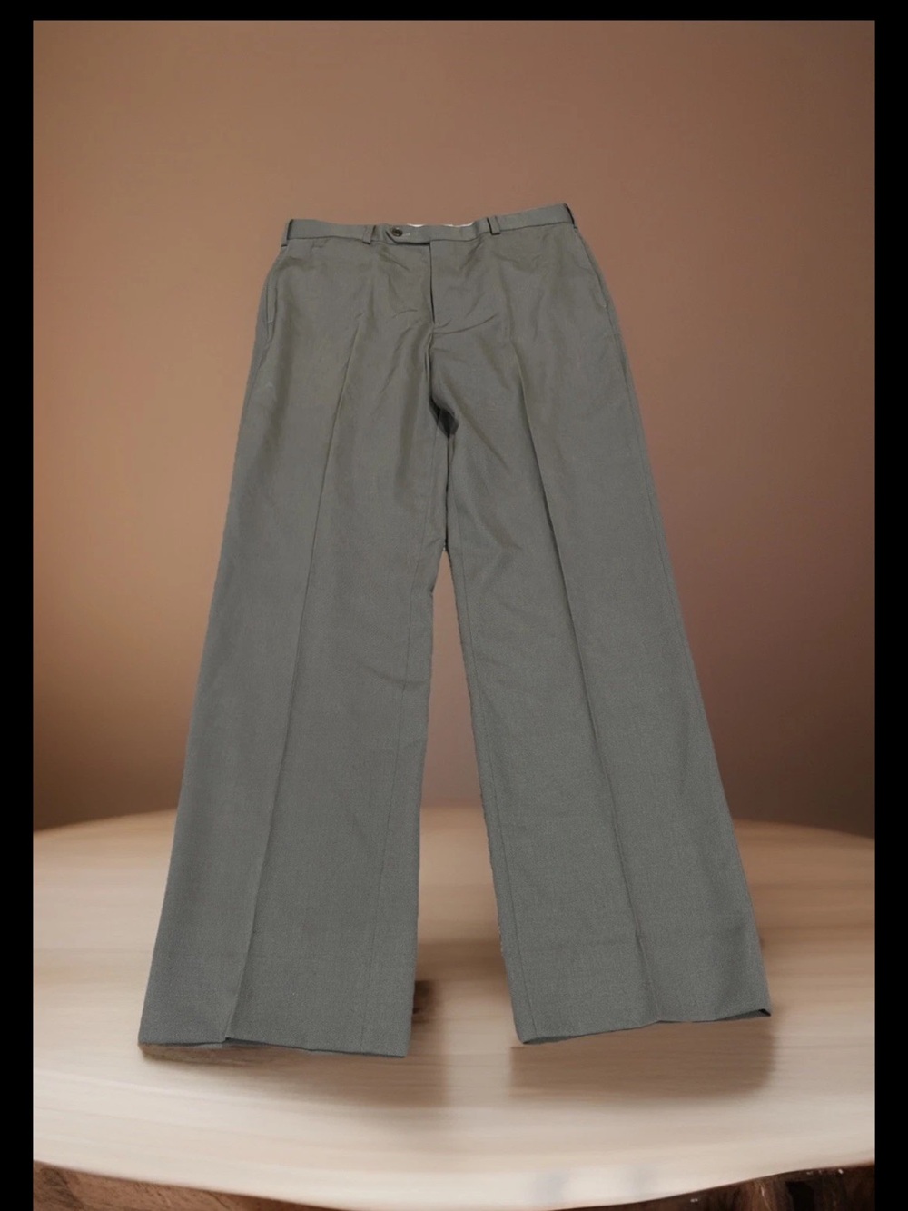 Brooks Brothers Pants Mens 34x34 Green Khaki Wool Dress Slacks 1818 Regent